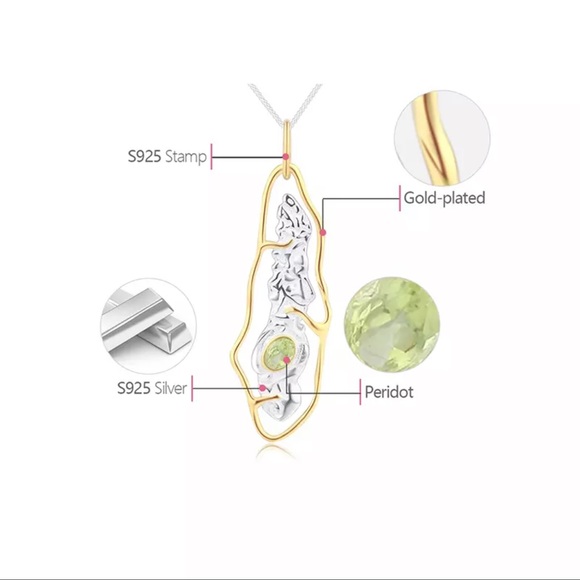 Artisan Handmade Natural Peridot 925 Silver The Zyang Necklace - Picture 7 of 7